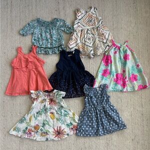 7pc Bundle 2T Toddler Girl Summer Old Navy Carter’s OshKosh Dresses Top